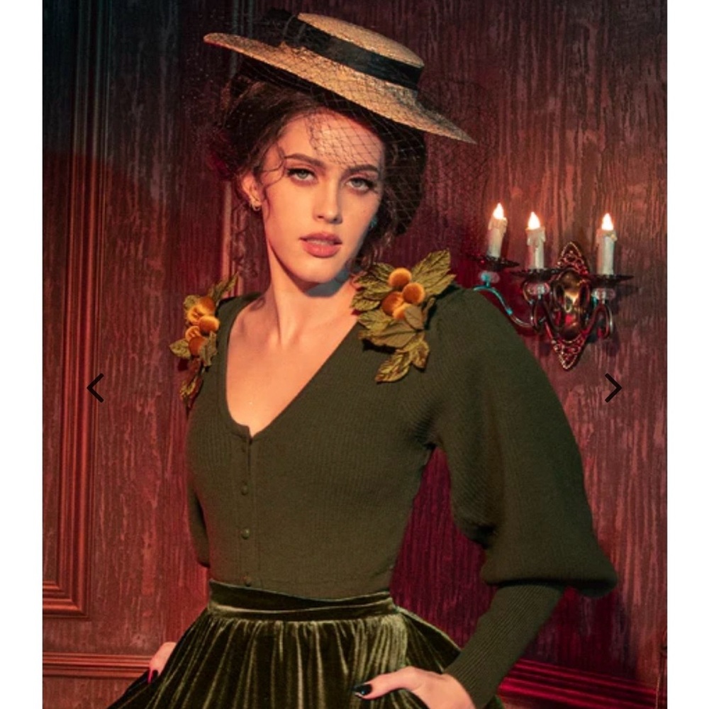 La Femme en Noir x Crimson Peak Edith Victorian Knit Cardigan